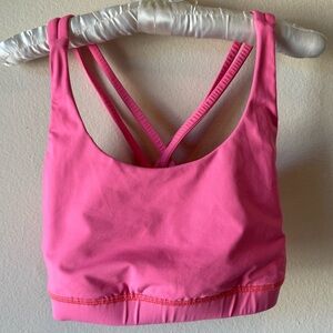 Lululemon Pink Strappy Sports Bra
